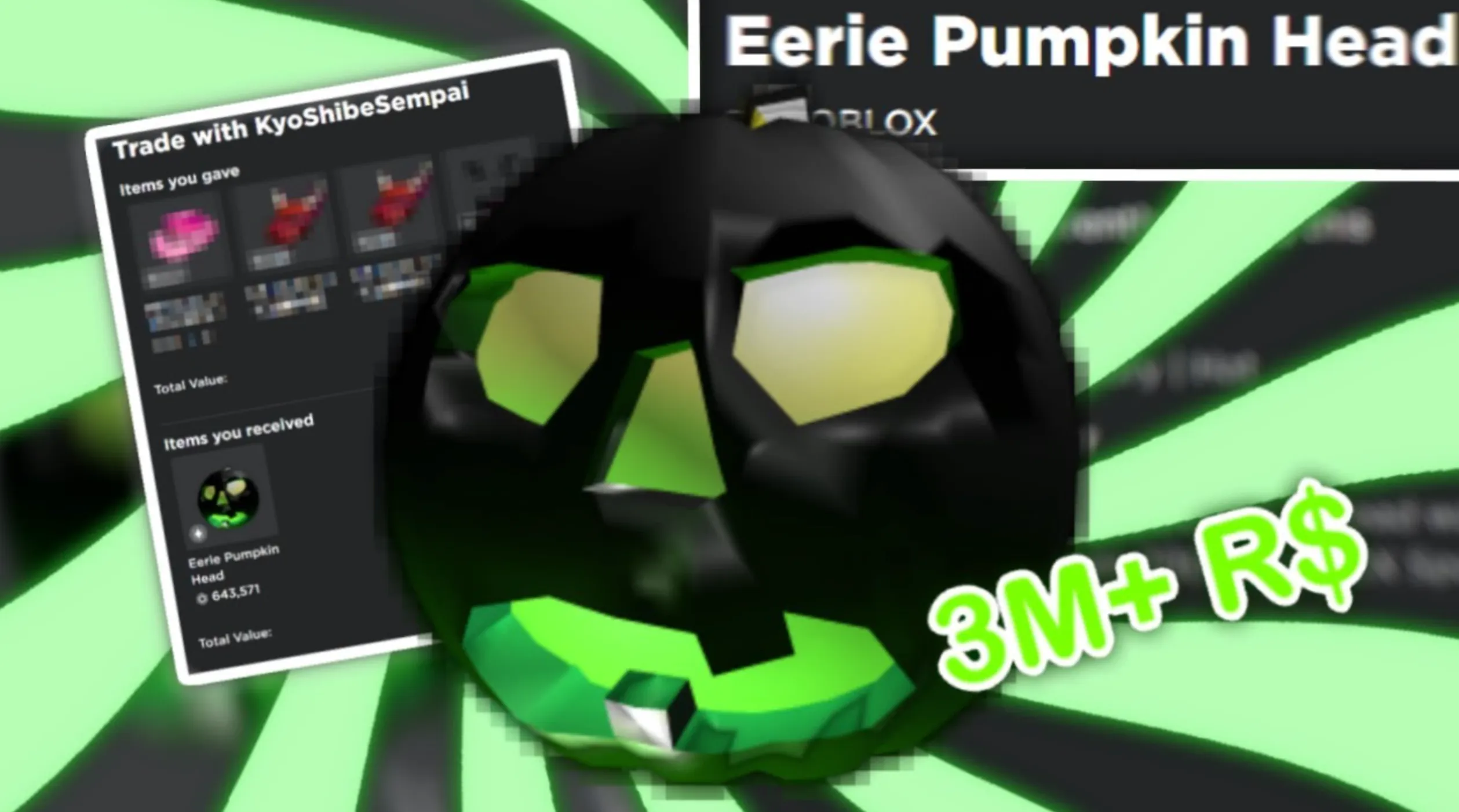 Eerie Pumpkin Head roblox